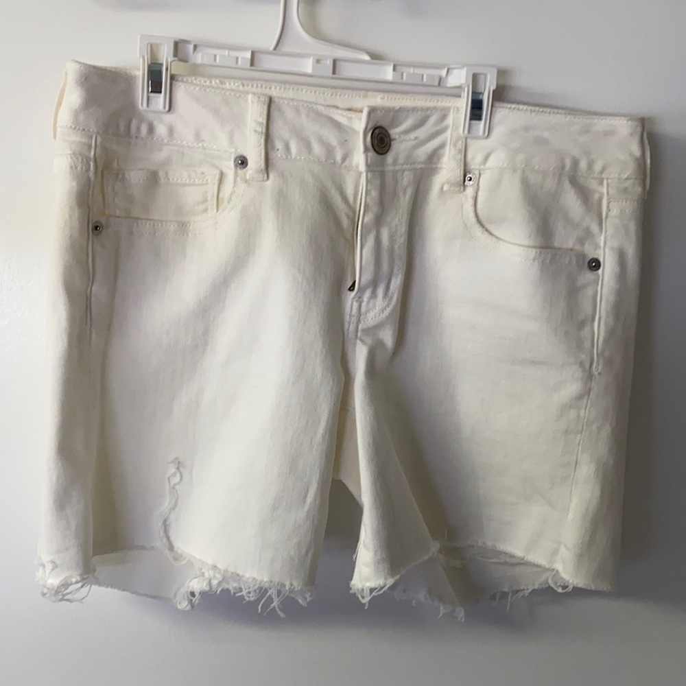 AE White Jean Shorts